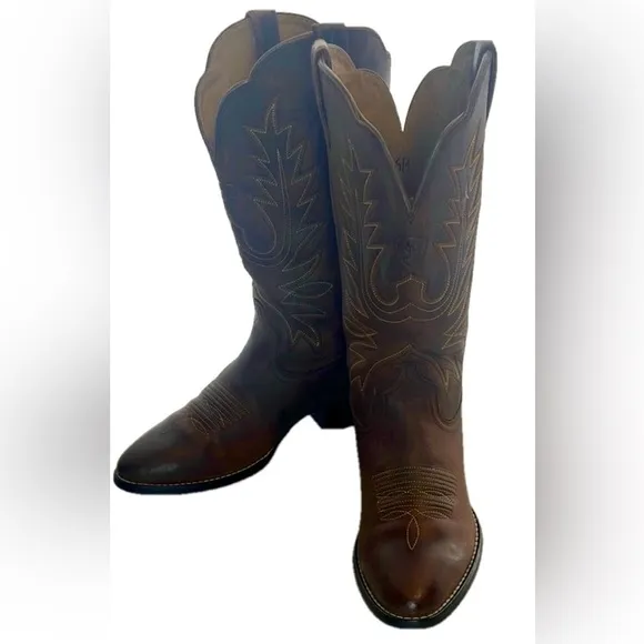 👢 Ariat Brown Heeled Boots Leather Classic