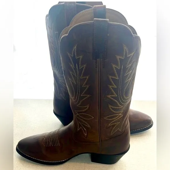 👢 Ariat Brown Heeled Boots Leather Classic