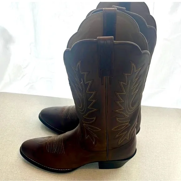 👢 Ariat Brown Heeled Boots Leather Classic