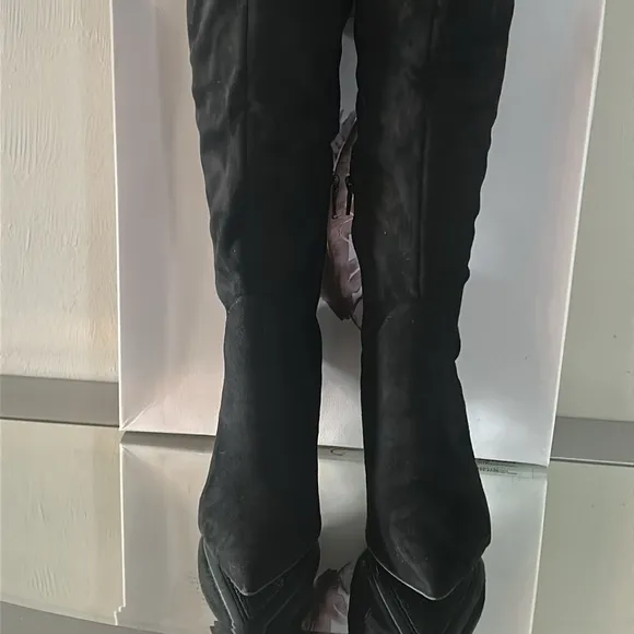 🆕 JESSICA SIMPSON Womens Black Over The Knee Boots NWT Size 8 Pointed Toe Heels