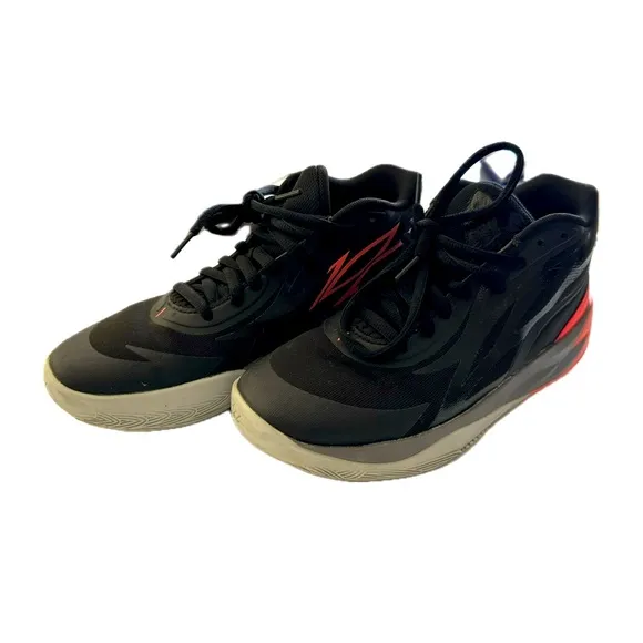 😎 Puma LaMelo Ball MB.02 Black/Pink Sunset Glow Youth Basketball Sneakers