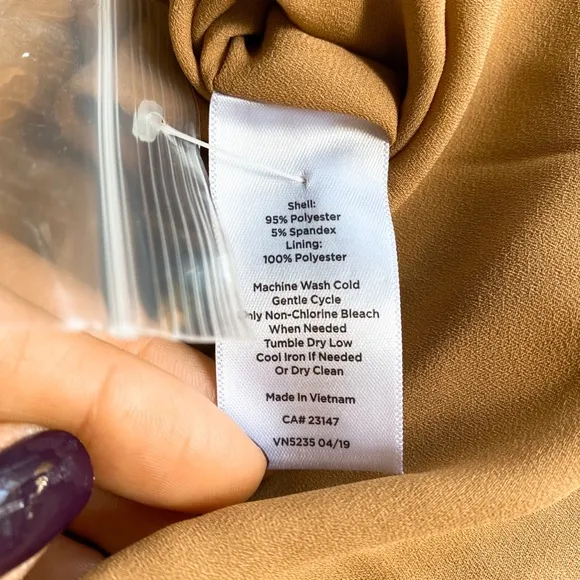 🍂 TALBOTS TAN BLACK ANIMAL PRINT LOOSE LONG SLEEVD DRESS!