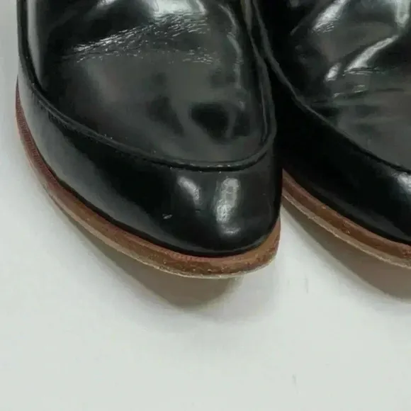 10 Crosby Derek Lam Black Leather Point Toe Block‎ Heel Ankle Boots