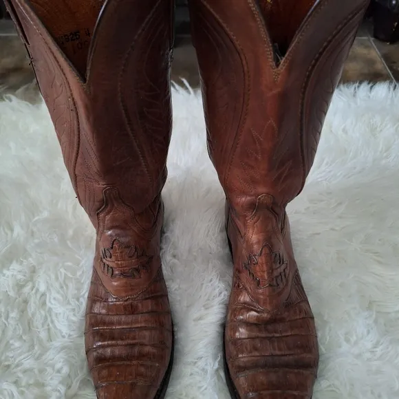 1883 LUCHEESE OSTRICH COWBOY BOOTS