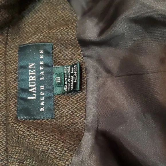 2 piece Lauren Ralph Lauren Olive Woolmark Skirt Suit NWT