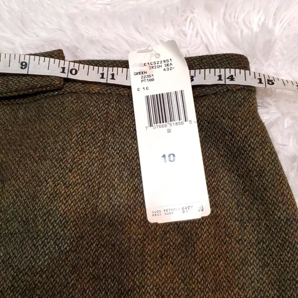 2 piece Lauren Ralph Lauren Olive Woolmark Skirt Suit NWT