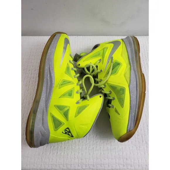 (5) Nike LeBron X 10 Volt Basketball Mens Shoes Size 12 Sneakers 541100-700 Rare