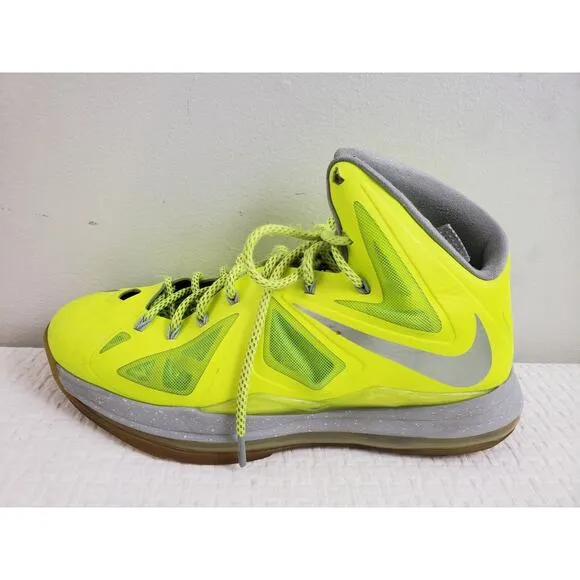 (5) Nike LeBron X 10 Volt Basketball Mens Shoes Size 12 Sneakers 541100-700 Rare