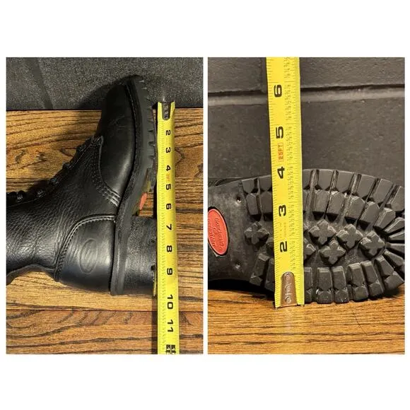 90s Vintage Skechers Chunky Black Leather Cascade Logger Boots Women’s 7