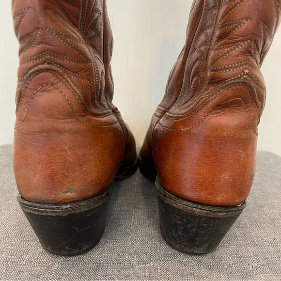 ACME Vintage Classic Tan Cowboy Western Boots - Men’s 8.5