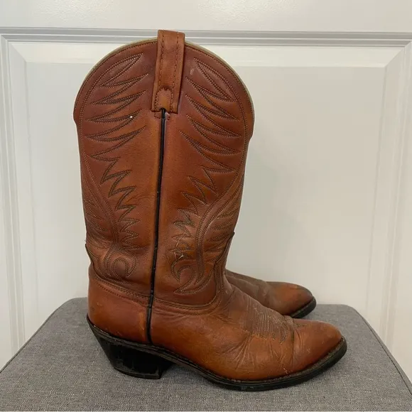 ACME Vintage Classic Tan Cowboy Western Boots - Men’s 8.5