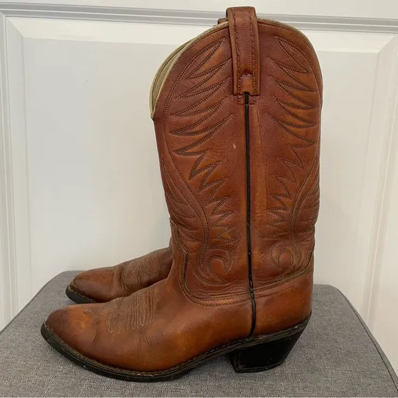 ACME Vintage Classic Tan Cowboy Western Boots - Men’s 8.5