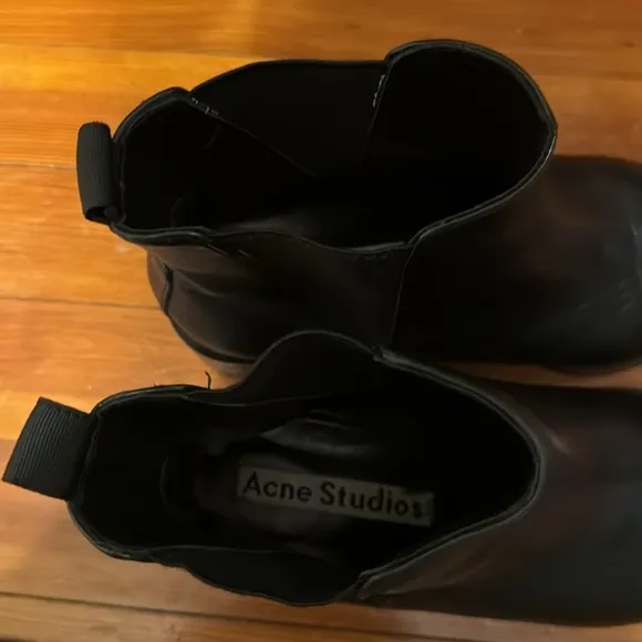Acne Studios black leather Jensen Chelsea boots