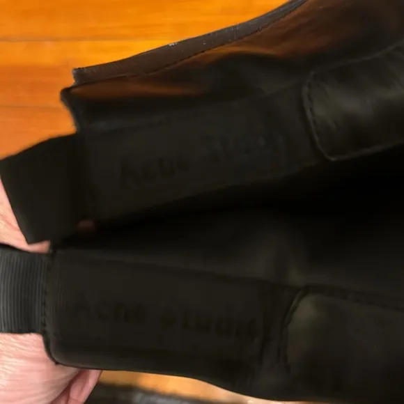 Acne Studios black leather Jensen Chelsea boots