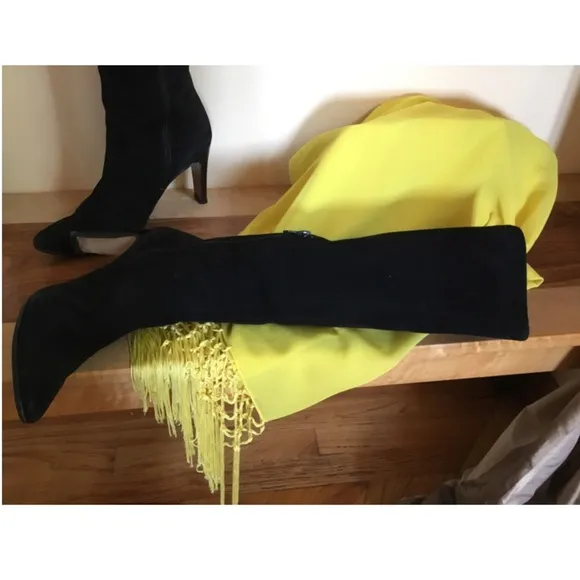 ADDREA PFIZER BLACK SUEDE  BOOTS, Size 9
