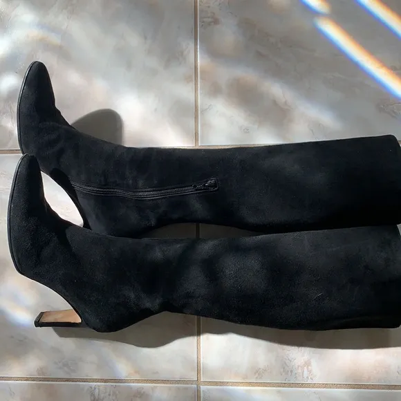 ADDREA PFIZER BLACK SUEDE  BOOTS, Size 9