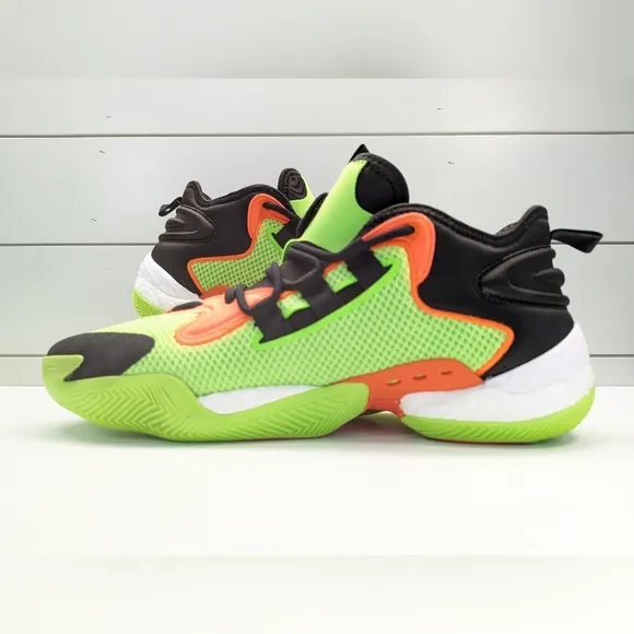 Adidas BYW Select Solar Green Orange IG4948 Cool 😎 Basketball Sneakers size 13