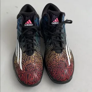 Adidas Crazylight Boost multicolor rainbow mid top basketball sneakers