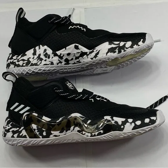 Adidas D.O.N. Issue 3 Black &amp; White Basketball Sneakers H 67719 MAs