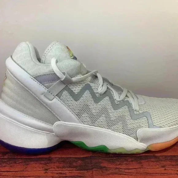 Adidas DON issue Basketball Sneakers Indefinable White Multicolor Mens size 9.5