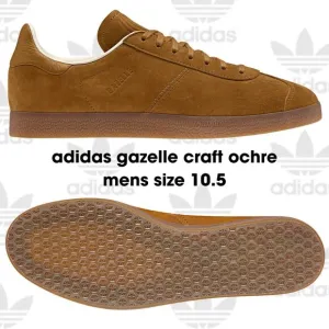 Adidas Gazelle Craft Ochre Mens 10.5 Camel Brown Suede Athletic Shoes Sneakers