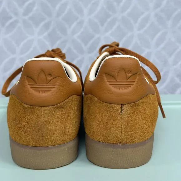 Adidas Gazelle Craft Ochre Mens 10.5 Camel Brown Suede Athletic Shoes Sneakers