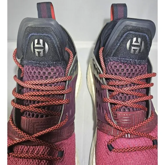 Adidas Men's Harden Vol.2 'Ignite' Boost Maroon/ Red Basketball Sneakers Size 10