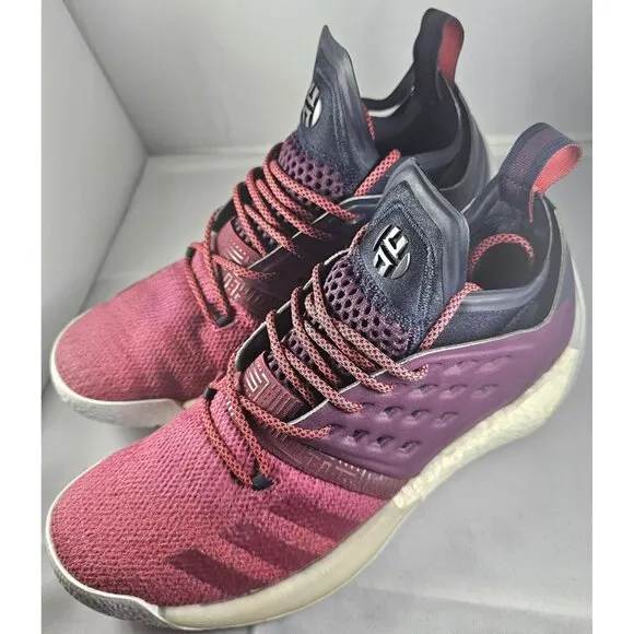 Adidas Men's Harden Vol.2 'Ignite' Boost Maroon/ Red Basketball Sneakers Size 10
