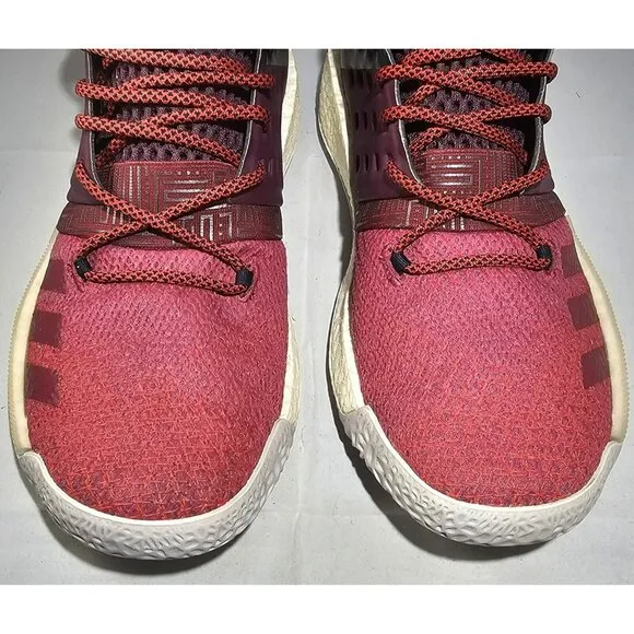 Adidas Men's Harden Vol.2 'Ignite' Boost Maroon/ Red Basketball Sneakers Size 10