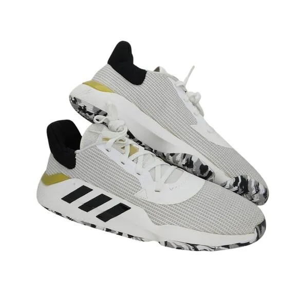 Adidas Pro Bounce 2019 NEW Men's Low White/Gray Basketball Sneakers - sz. 13 1/2