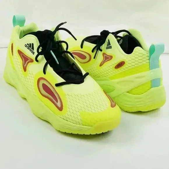 Adidas SM Exhibit A Neon Yellow Men's Lace Up Basketball Sneakers FX0643