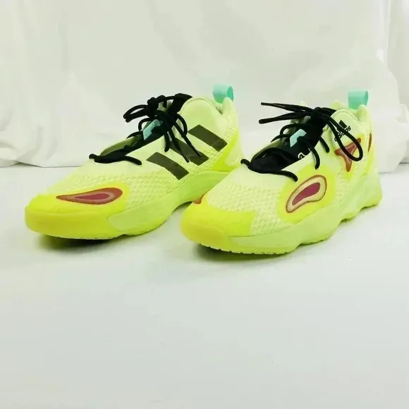 Adidas SM Exhibit A Neon Yellow Men's Lace Up Basketball Sneakers FX0643