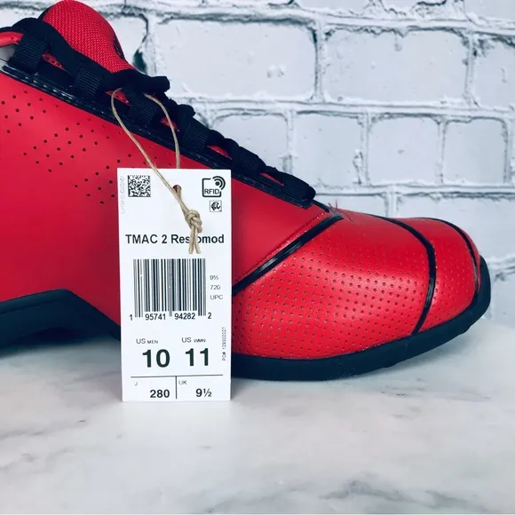 adidas T-Mac 2 Restomod Rockets Men’s Red &amp; Black Basketball Sneakers - GY2135