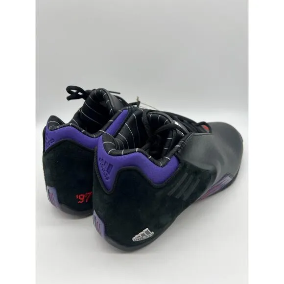 Adidas TMAC 3 Restomod Raptors Black Purple Men Basketball Sneakers Size 10.5 NW
