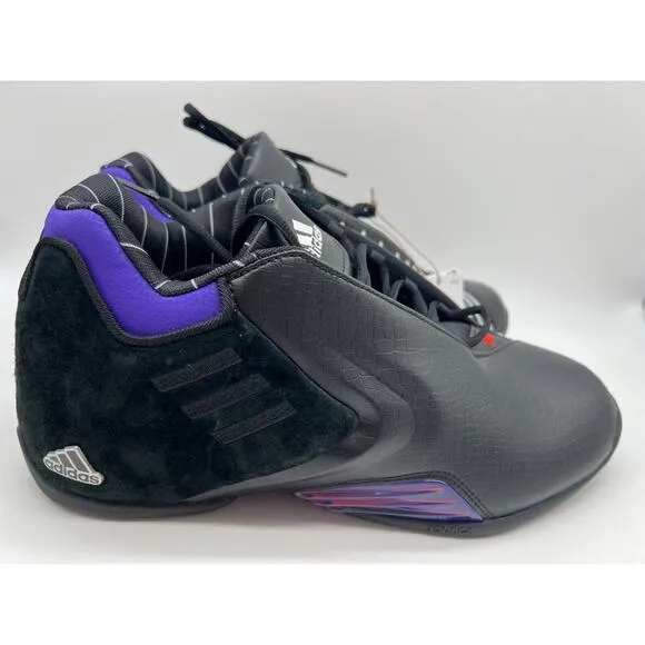 Adidas TMAC 3 Restomod Raptors Black Purple Men Basketball Sneakers Size 10.5 NW