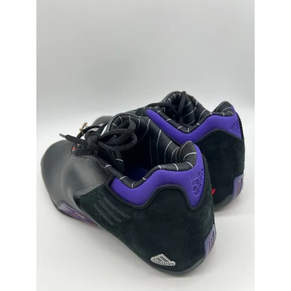 Adidas TMAC 3 Restomod Raptors Black Purple Men Basketball Sneakers Size 10.5 NW