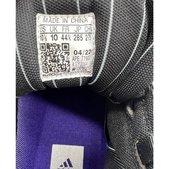 Adidas TMAC 3 Restomod Raptors Black Purple Men Basketball Sneakers Size 10.5 NW