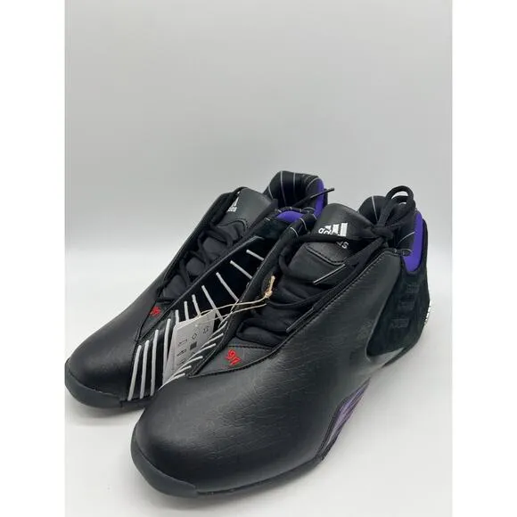 Adidas TMAC 3 Restomod Raptors Black Purple Men Basketball Sneakers Size 10.5 NW