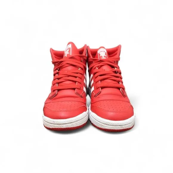 Adidas Top Ten Red/White Hi Top Basketball Sneakers - Men's Size 5.5