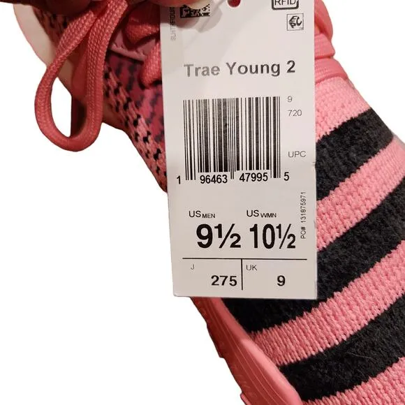 Adidas Trae Young 2 Pink Trap House Basketball Sneakers Size 9.5