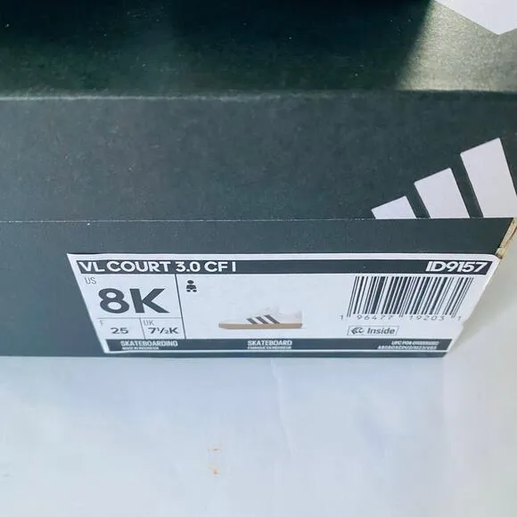 Adidas | VL Court 3.0 Skateboarding Shoes Kids 8K NWT