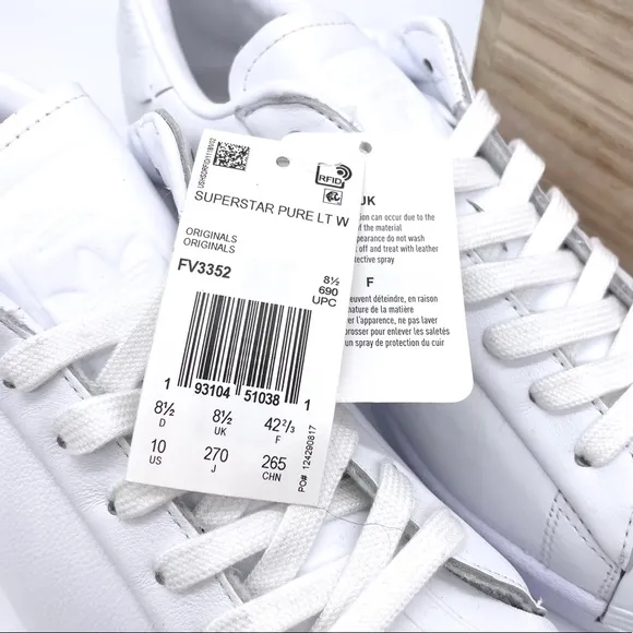 Adidas Women’s White Superstar Pure Sneakers