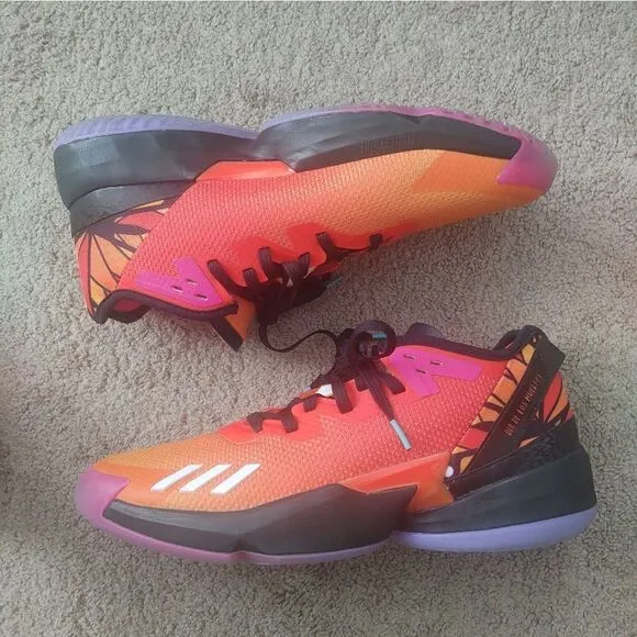 Adidas D.O.N. Issue 4 Day Of The Dead Orange Men Basketball Sneakers Size 13.5