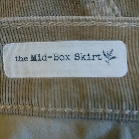 AG Adriano Goldschmied Tan Corduroy Jeans-Style 5-Pocket Mid-box Skirt Size 26