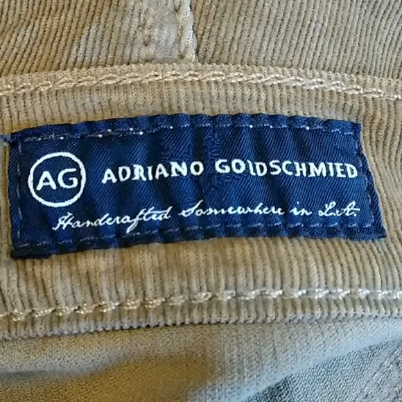 AG Adriano Goldschmied Tan Corduroy Jeans-Style 5-Pocket Mid-box Skirt Size 26
