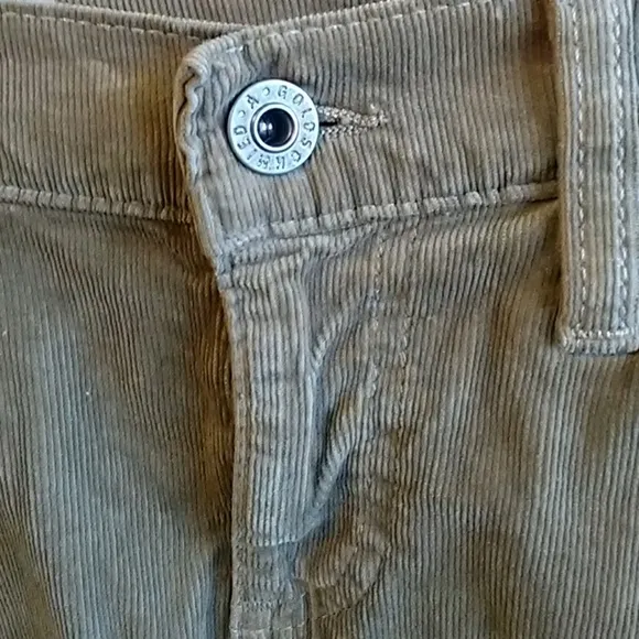 AG Adriano Goldschmied Tan Corduroy Jeans-Style 5-Pocket Mid-box Skirt Size 26