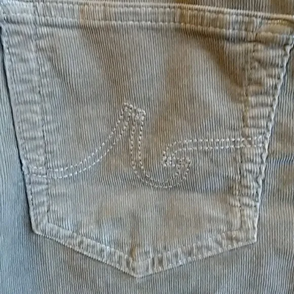 AG Adriano Goldschmied Tan Corduroy Jeans-Style 5-Pocket Mid-box Skirt Size 26