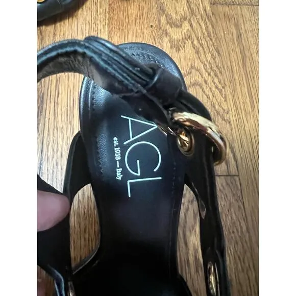 AGL Maila Studded Sandal in Black Size 39