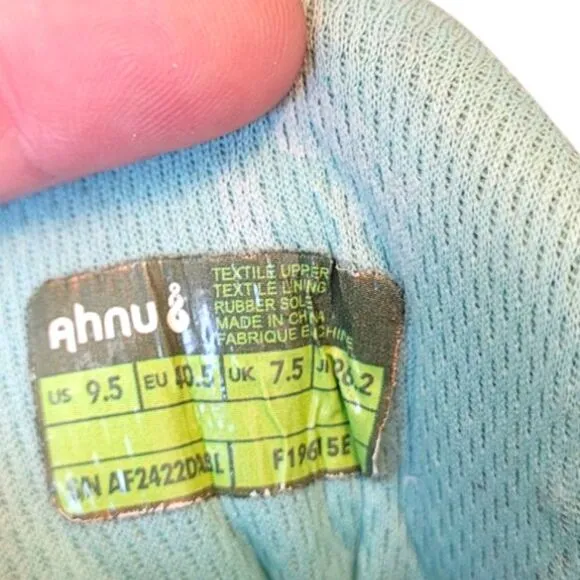 Ahnu Women's Blue Grey Waterproof Vibram Sole Hiking Boots Size 9.5