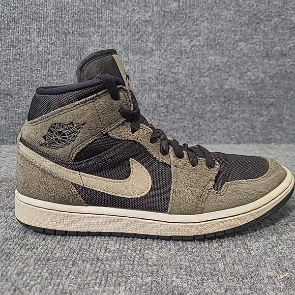 Air Jordan 1 Mid Olive Women's Basketball Sneakers BQ6472-030 Shoe Size 8.5W/7M